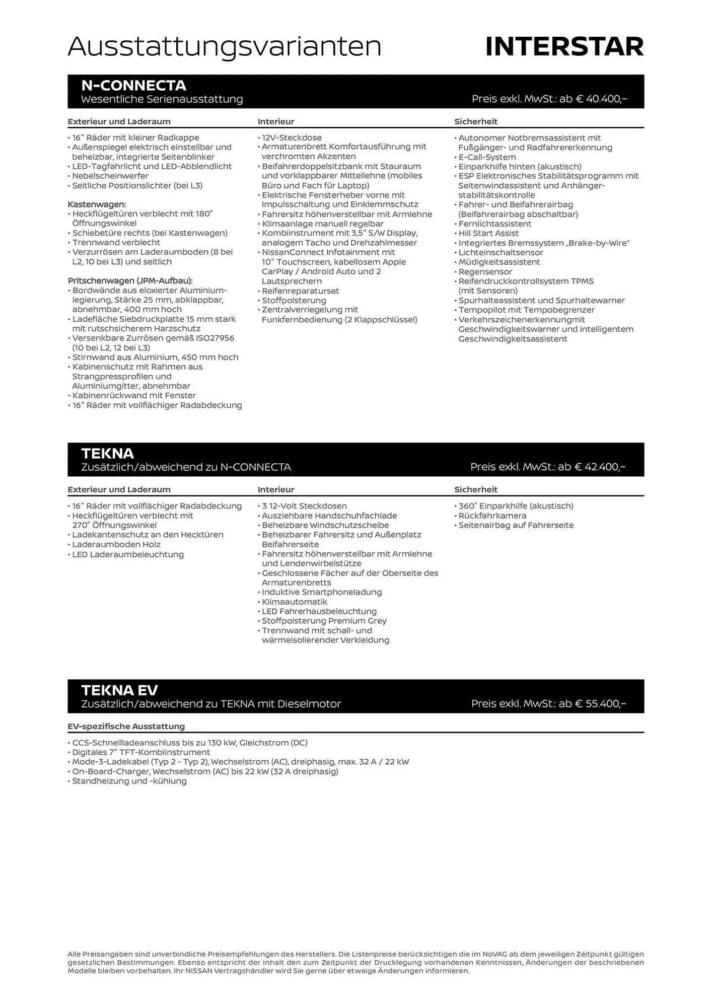 Nissan Interstar Flugblatt von 3. September bis 2. Februar 2026 - Flugblätt seite 2