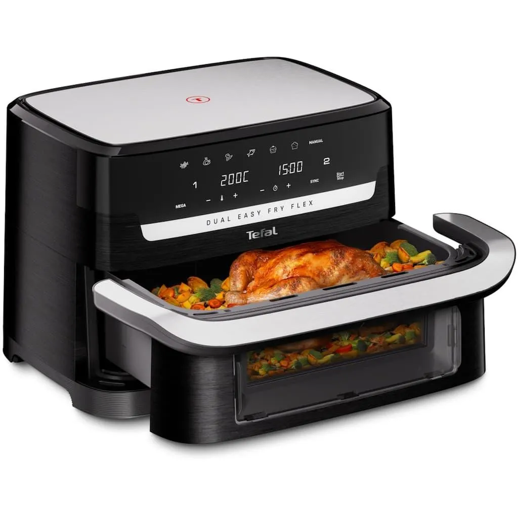 Tefal Heißluftfritteuse »EY9228 Easy Fry Flex« 2700 W 7 voreingestellte Programme, zeit- und energiesparend, EY9228