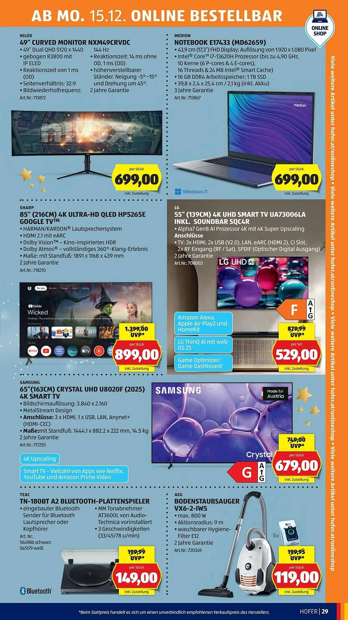 Hofer Flugblatt von 12. Dezember bis 18. Dezember 2025 - Flugblätt seite  41