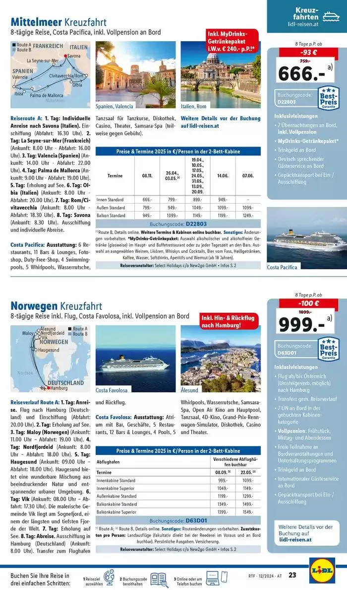 Aktuelle Reiseprospekte Themenprospekt Dezember von 13. Dezember bis 15. Jänner 2025 - Flugblätt seite  23