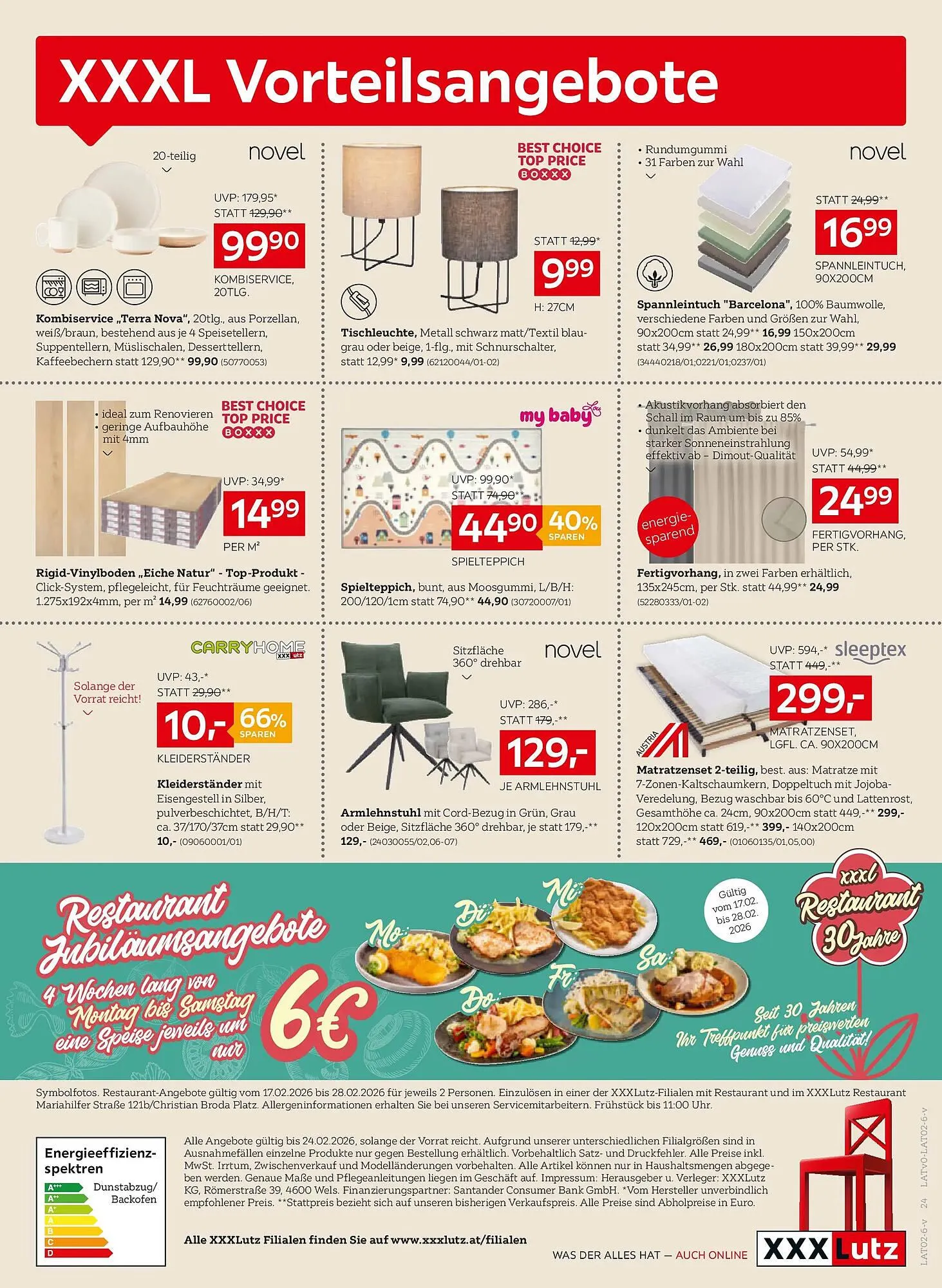 XXXLutz Prospekt von 18. Februar bis 24. Februar 2026 - Flugblätt seite  24