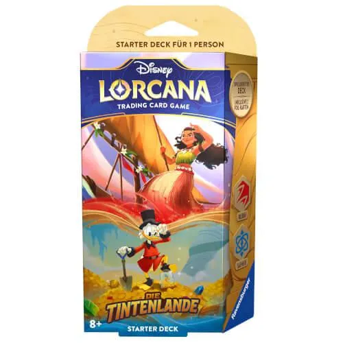 Ravenburger 11098279 Disney Lorcana: Die Tintenlande - Starter Deck Rubin und Saphir (Deutsch) Lorcana _x0013_ Trading