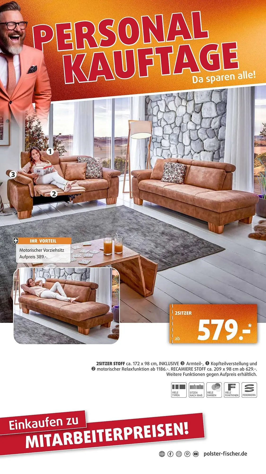 Polstermöbel Fischer Flugblatt von 19. Februar bis 3. März 2026 - Flugblätt seite  7