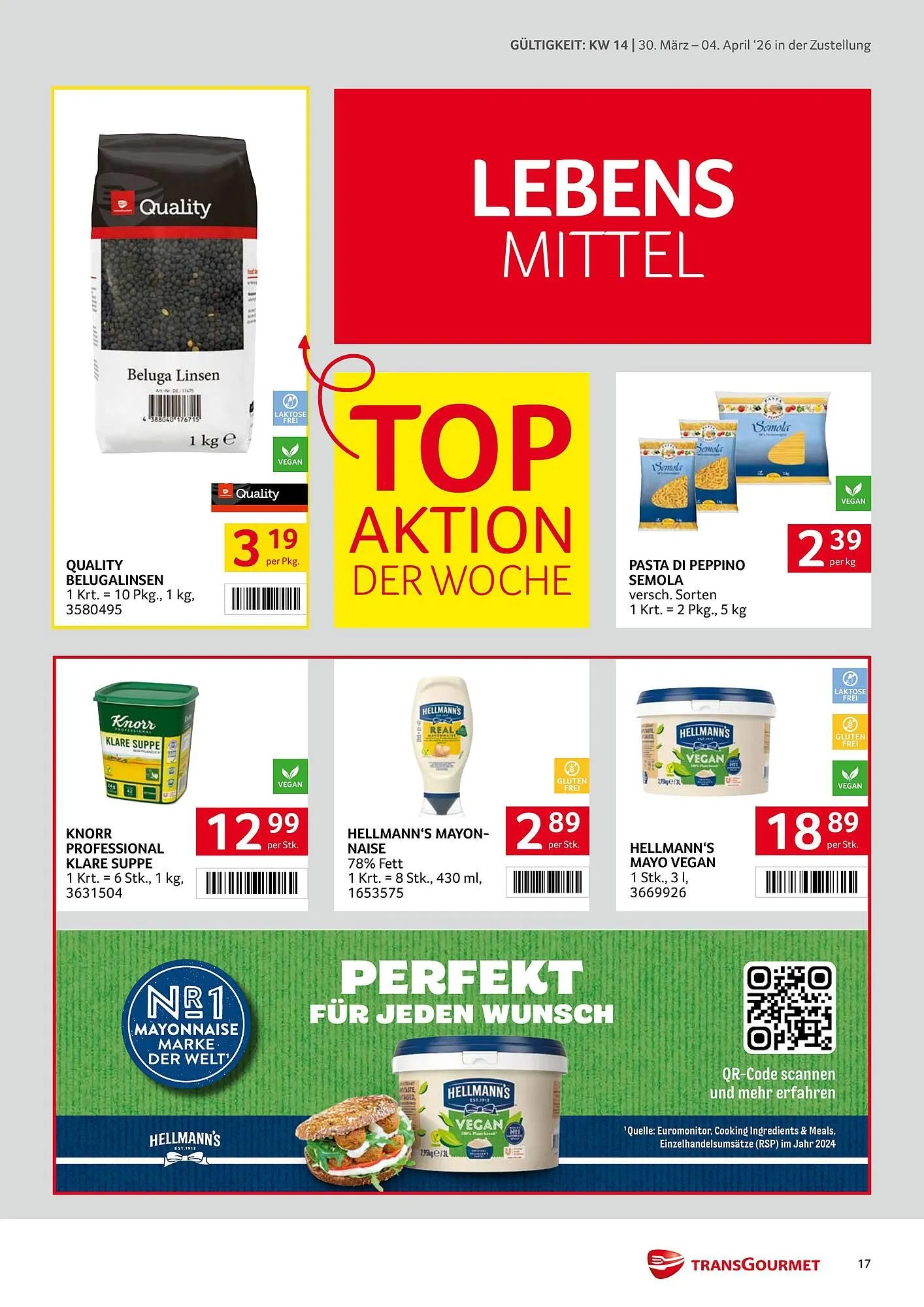 Transgourmet Flugblatt von 30. März bis 4. April 2026 - Flugblätt seite  17