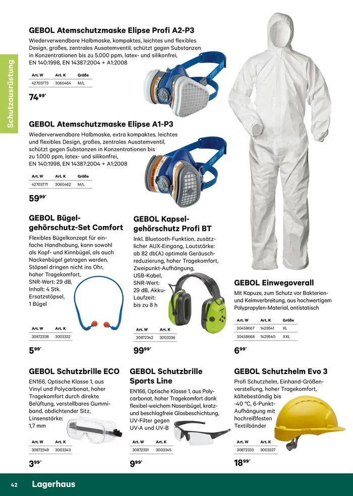 Katalog Bekleidung 2024 von 17. Mai bis 26. Mai 2024 - Flugblätt seite  42