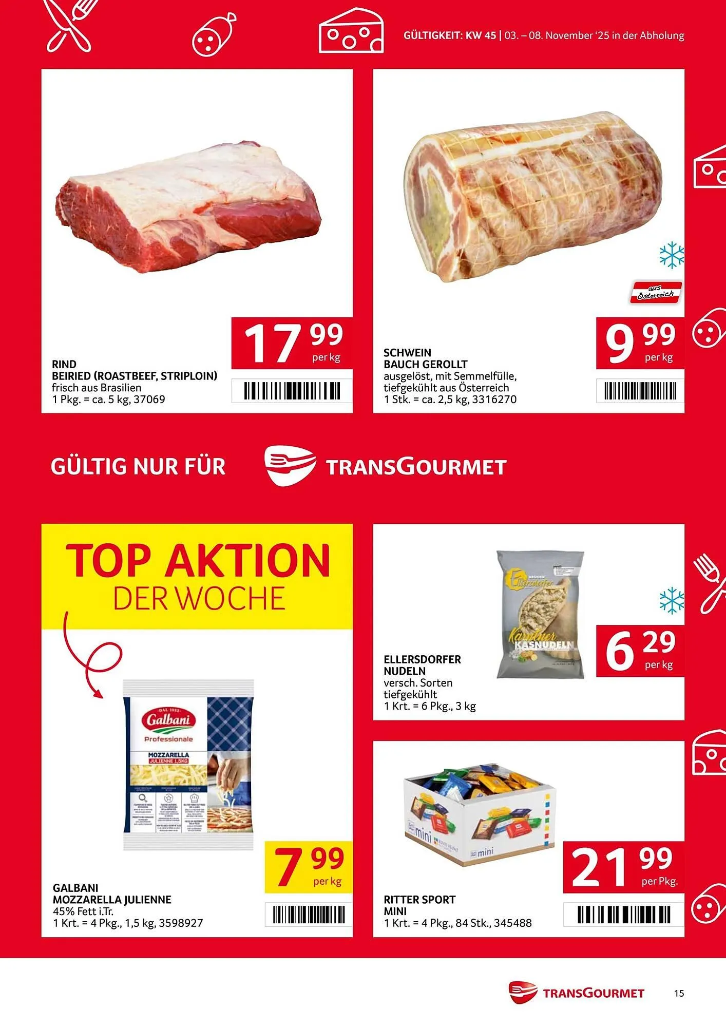 Transgourmet Flugblatt von 3. November bis 9. November 2025 - Flugblätt seite  15