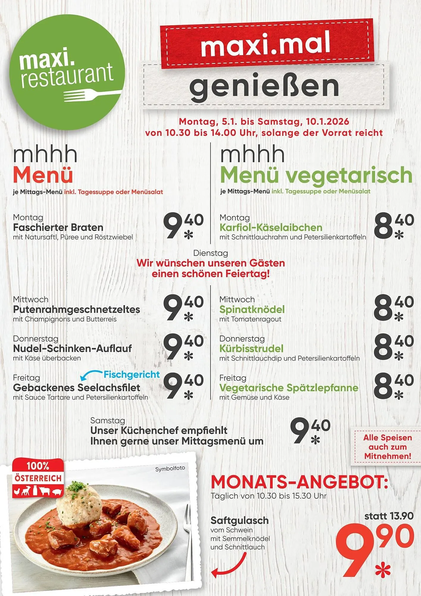 Maximarkt Flugblatt von 5. Jänner bis 11. Jänner 2026 - Flugblätt seite 1