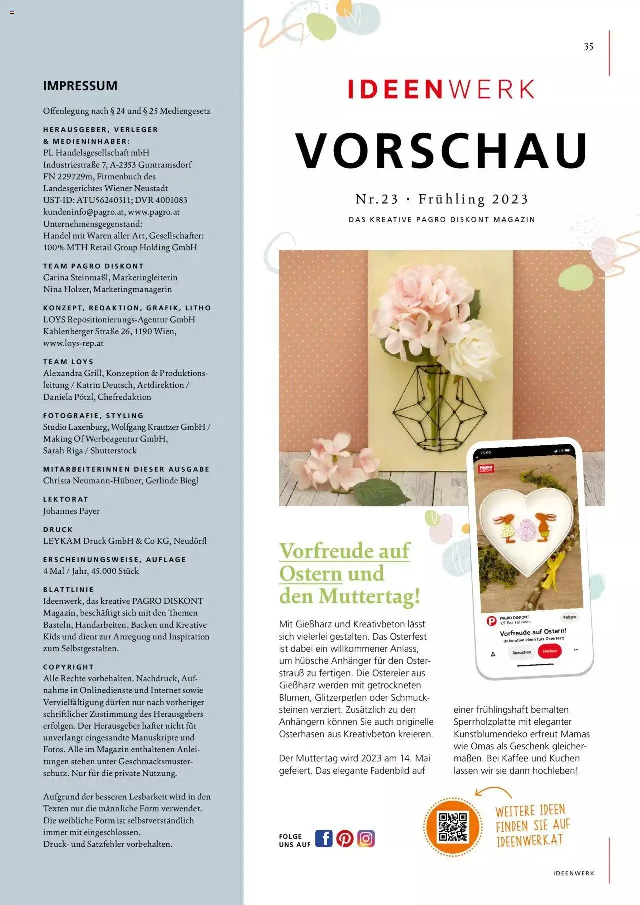 Pagro-Diskont - Ideenwerk von 3. November bis 31. Dezember 2023 - Flugblätt seite 35