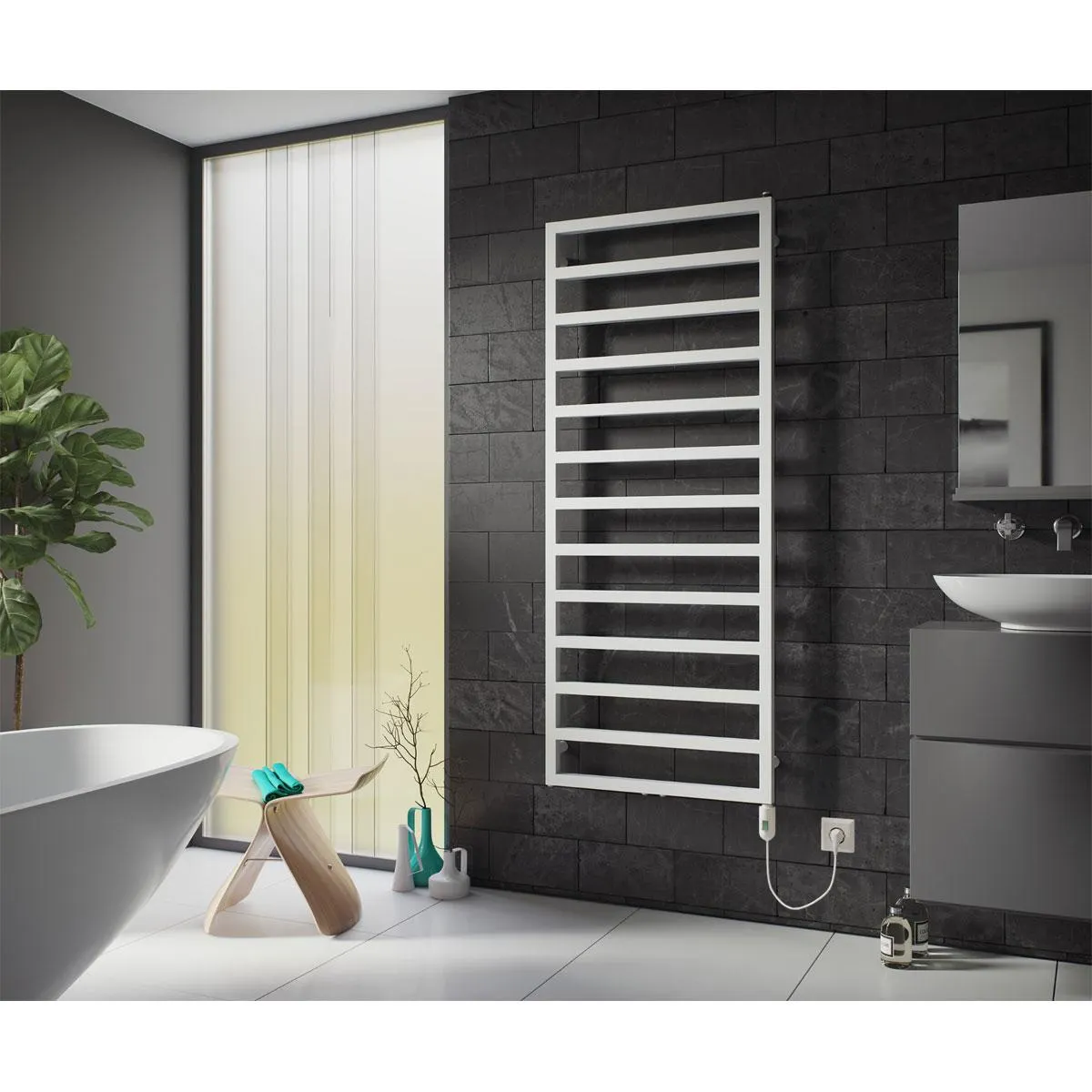 Ximax Elektrischer Handtuchwärmer Pure 1710 x 600 mm 300 Watt Typ 2 Weiß