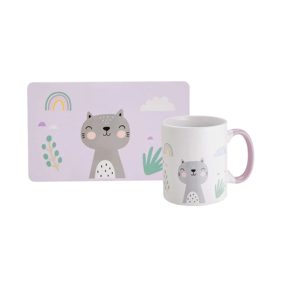 Kindergeschirr-Set Katze 2-tlg.