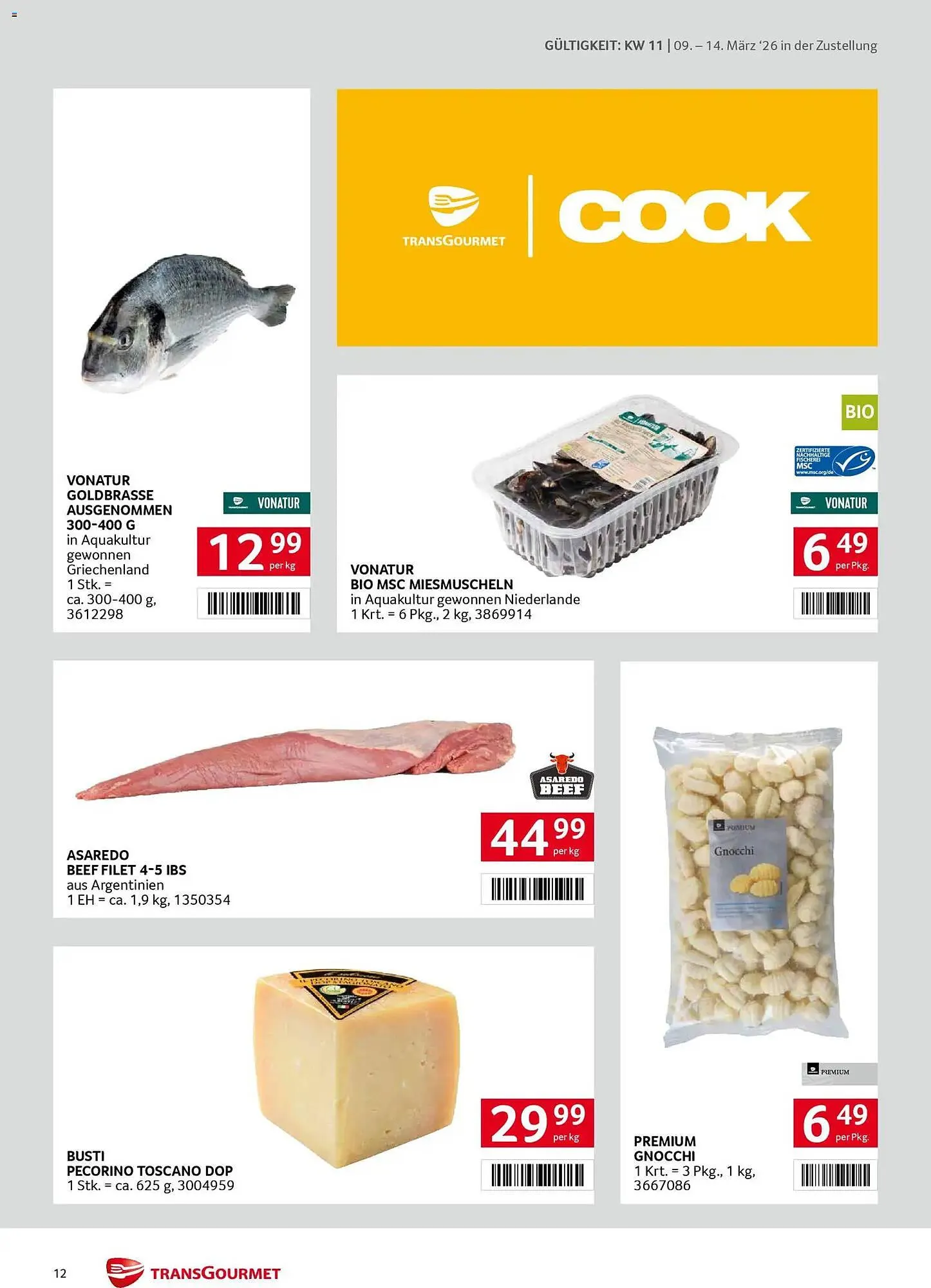 Transgourmet Flugblatt von 9. März bis 14. März 2026 - Flugblätt seite  12