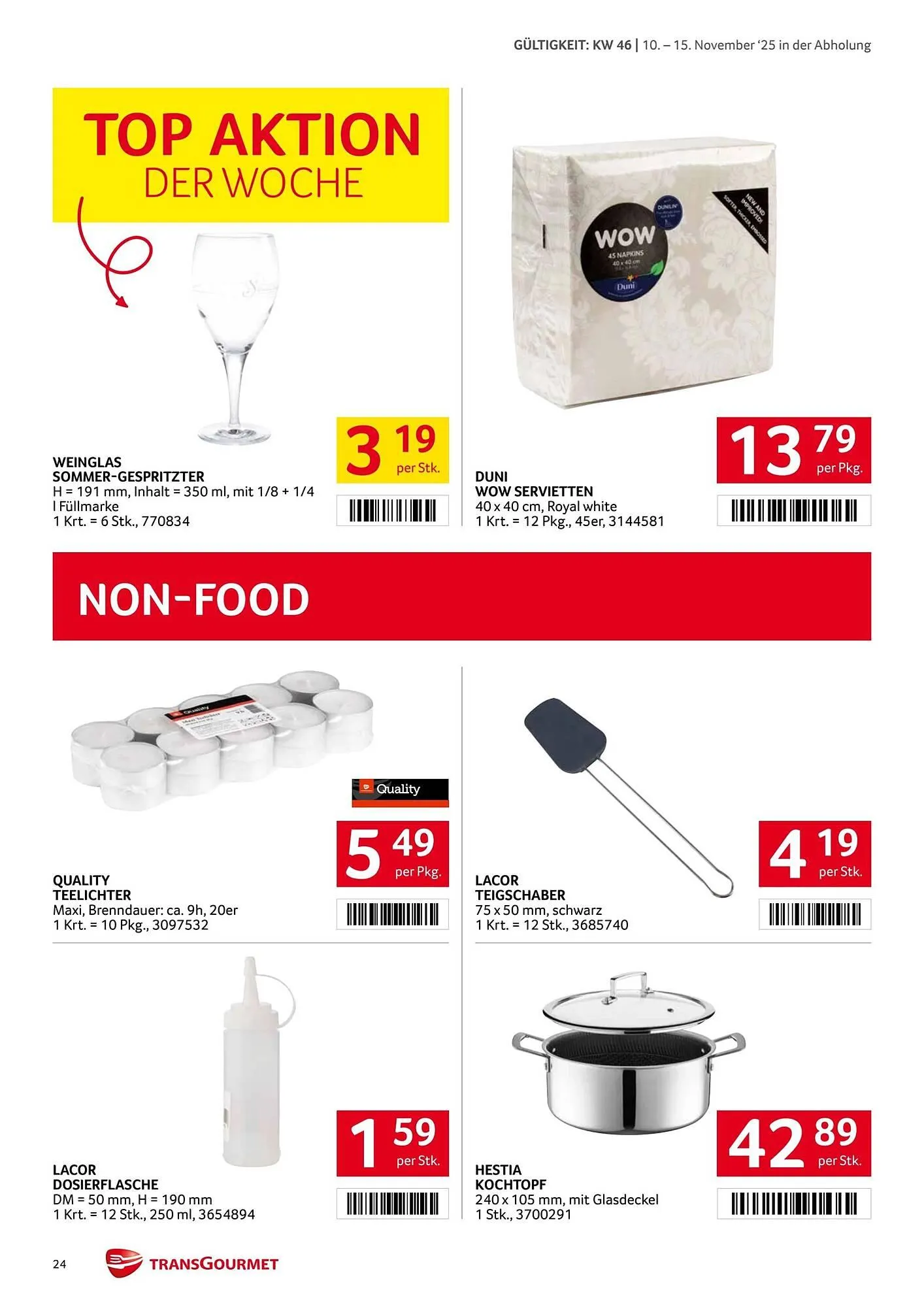 Transgourmet Flugblatt von 10. November bis 15. November 2025 - Flugblätt seite 23