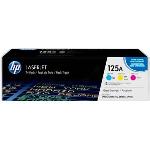 Lasertoner Nr. 125A cyan, magenta, gelb 3 Stück Multipack HP CF373AM