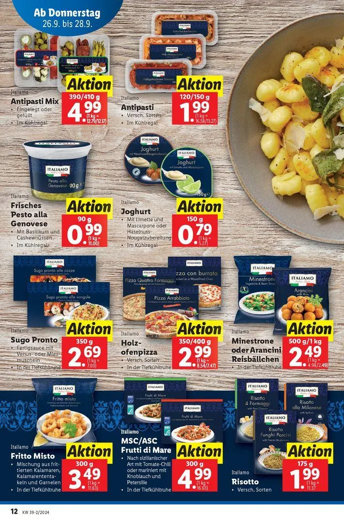 Aktuelle Flugblätter Ab Donnerstag, 26.9. von 26. September bis 2. Oktober 2024 - Flugblätt seite  12