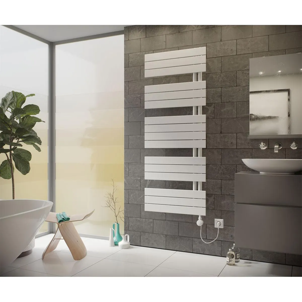 Ximax Elektrischer Handtuchwärmer P2-Open 1495 x 700 mm 900 Watt Typ 5 Weiß