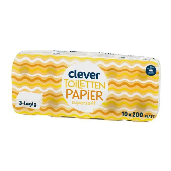 Clever Toilettenpapier 3-lagig