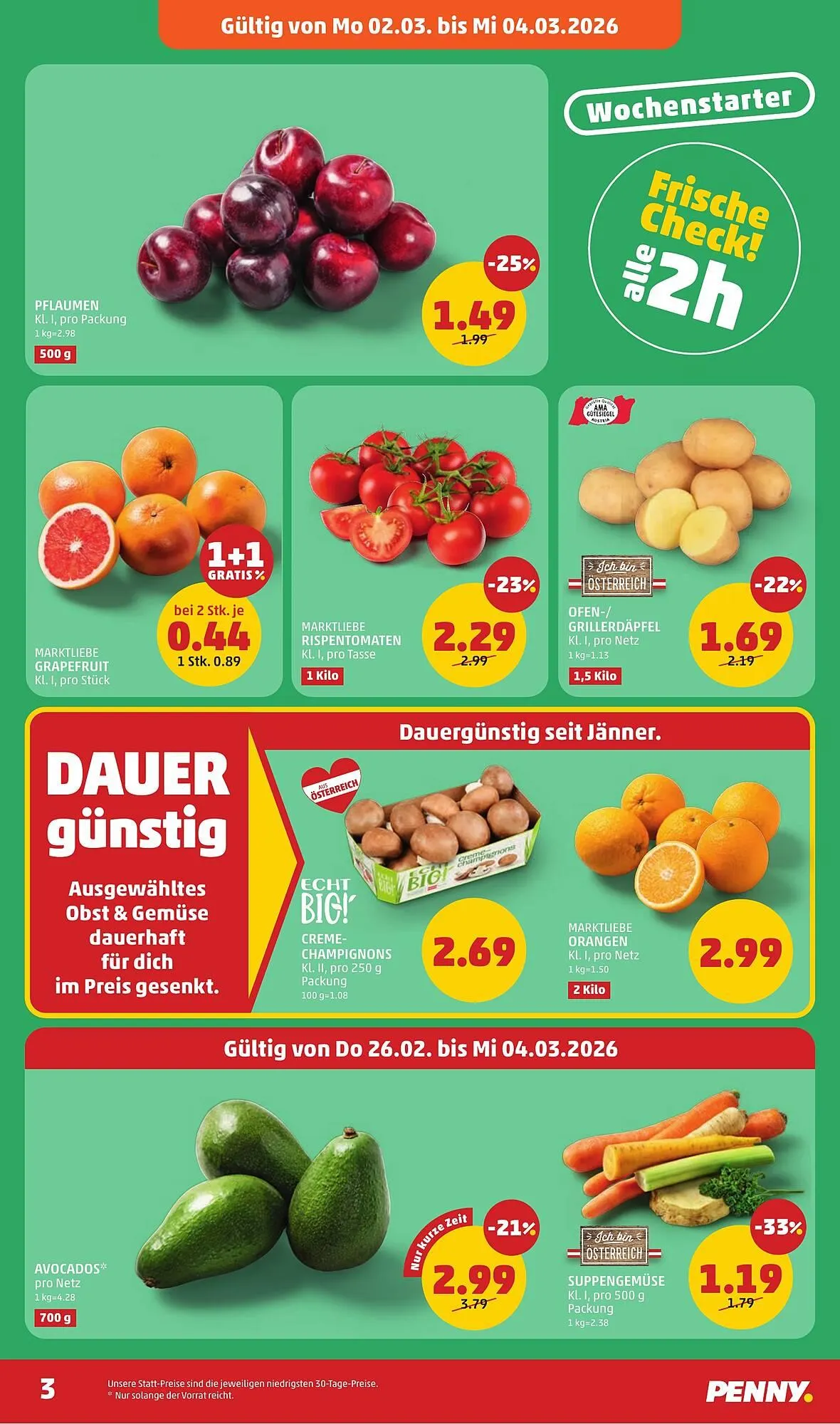 PENNY Flugblatt von 26. Februar bis 4. März 2026 - Flugblätt seite  3