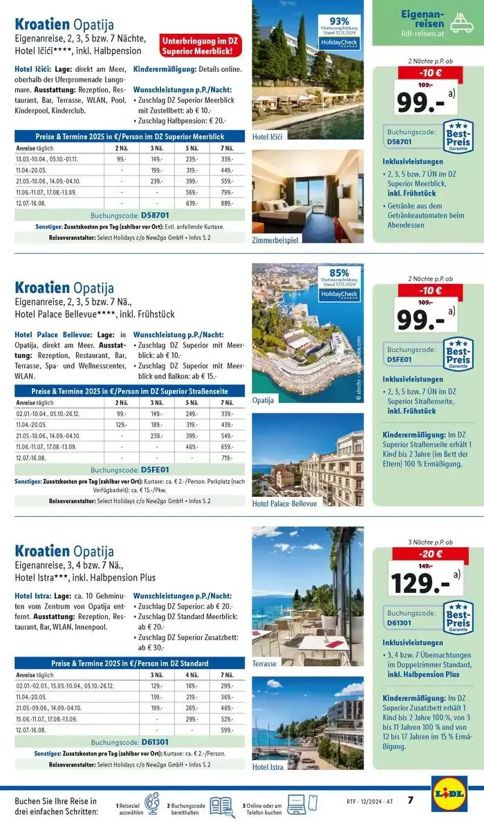 Aktuelle Reiseprospekte Themenprospekt Dezember von 13. Dezember bis 15. Jänner 2025 - Flugblätt seite 7