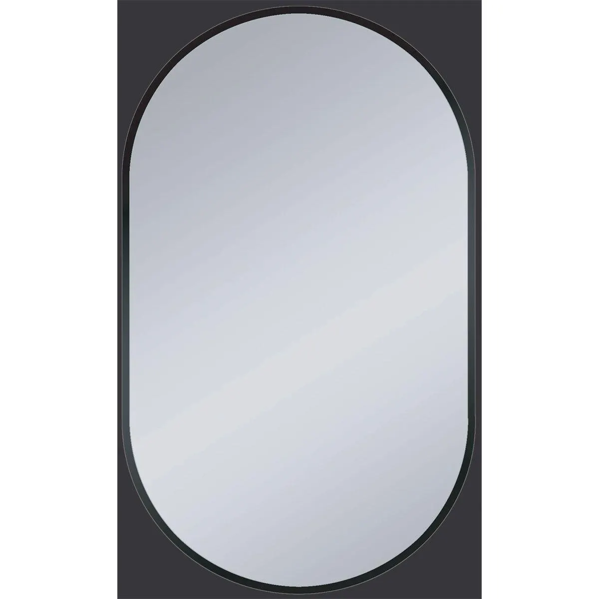 Valblue Design- Wandspiegel Laurin schwarz matt 45 x 75 cm