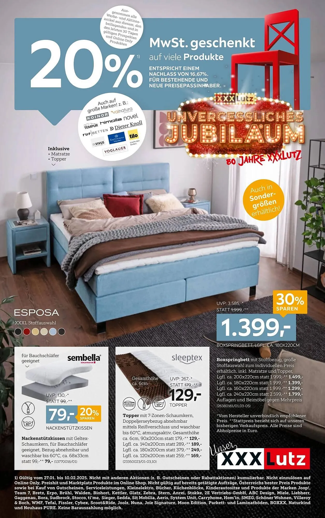 XXXLutz Flugblatt von 27. Jänner bis 16. Februar 2025 - Flugblätt seite  1