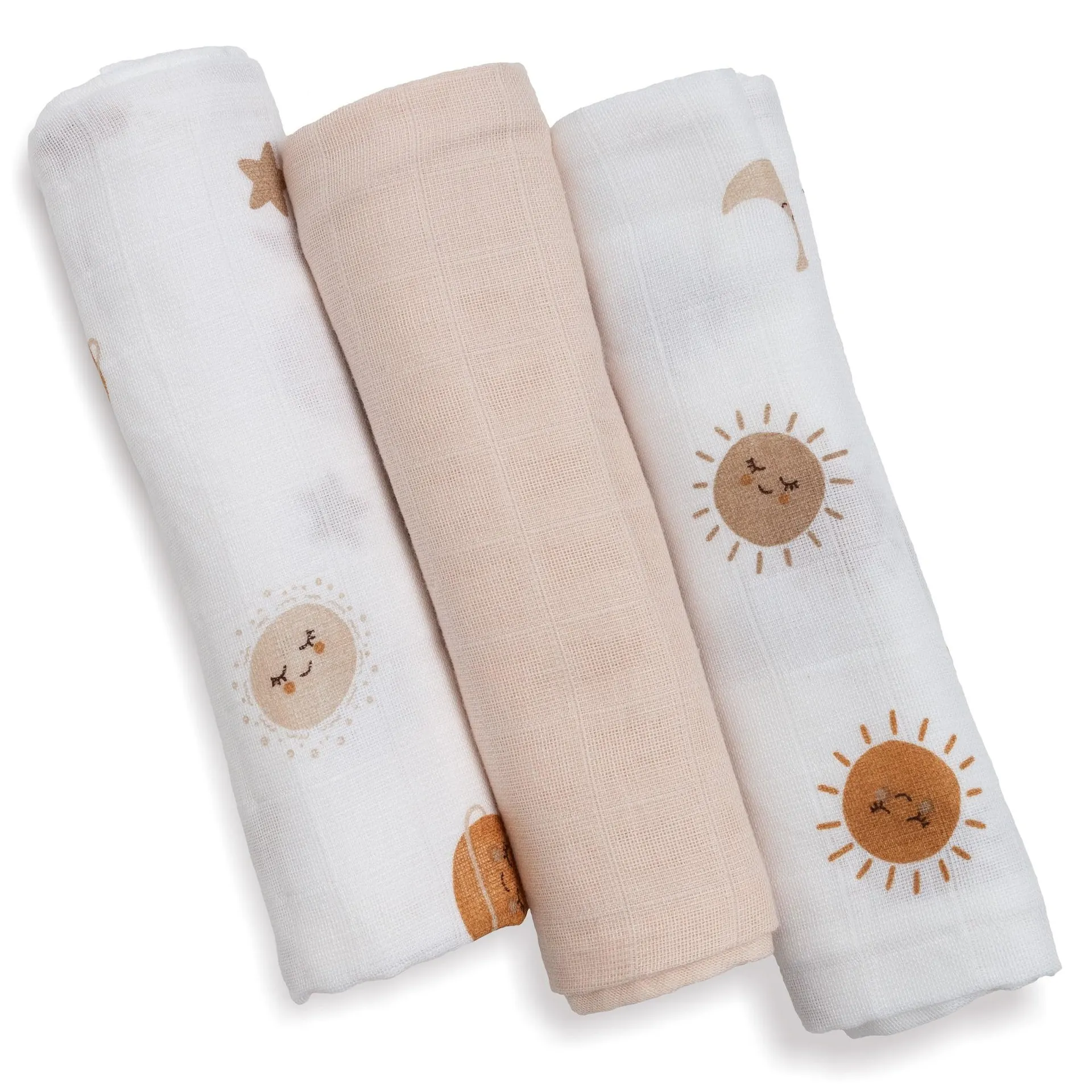 3er Set Mulltücher Moon