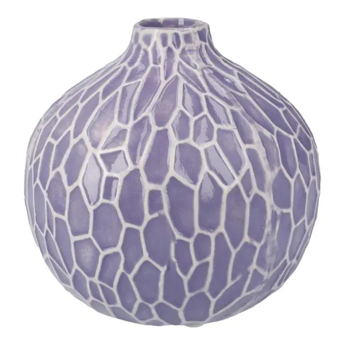 Vase Muster, Mosaik/lila, 12 cm