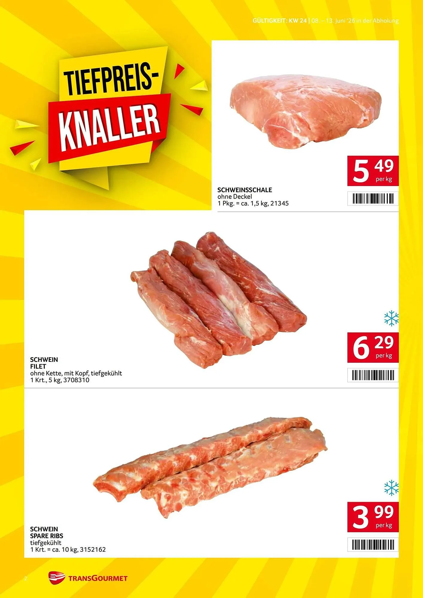 Transgourmet Flugblatt von 8. Juni bis 13. Juni 2026 - Flugblätt seite  2