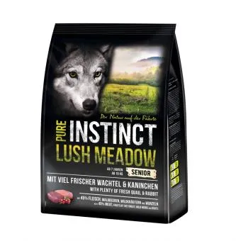 PURE INSTINCT LUSH MEADOW SENIOR mit Wachtel, Kaninchen 1 kg