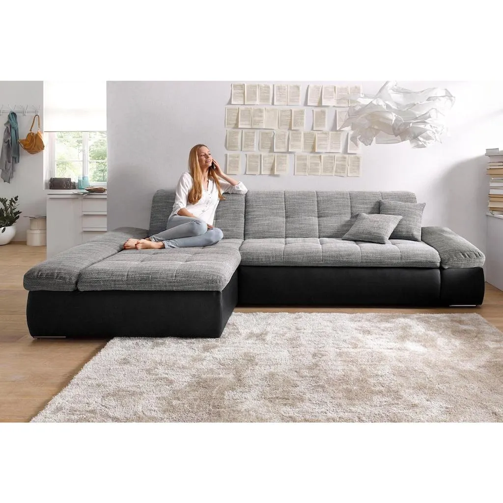 DOMO collection Ecksofa »Moric B/T/H 300/172/80 cm, auch in Cord, L-Form«, XXL-Format, wahlweise auch mit Bettfunktion und Armverstellung