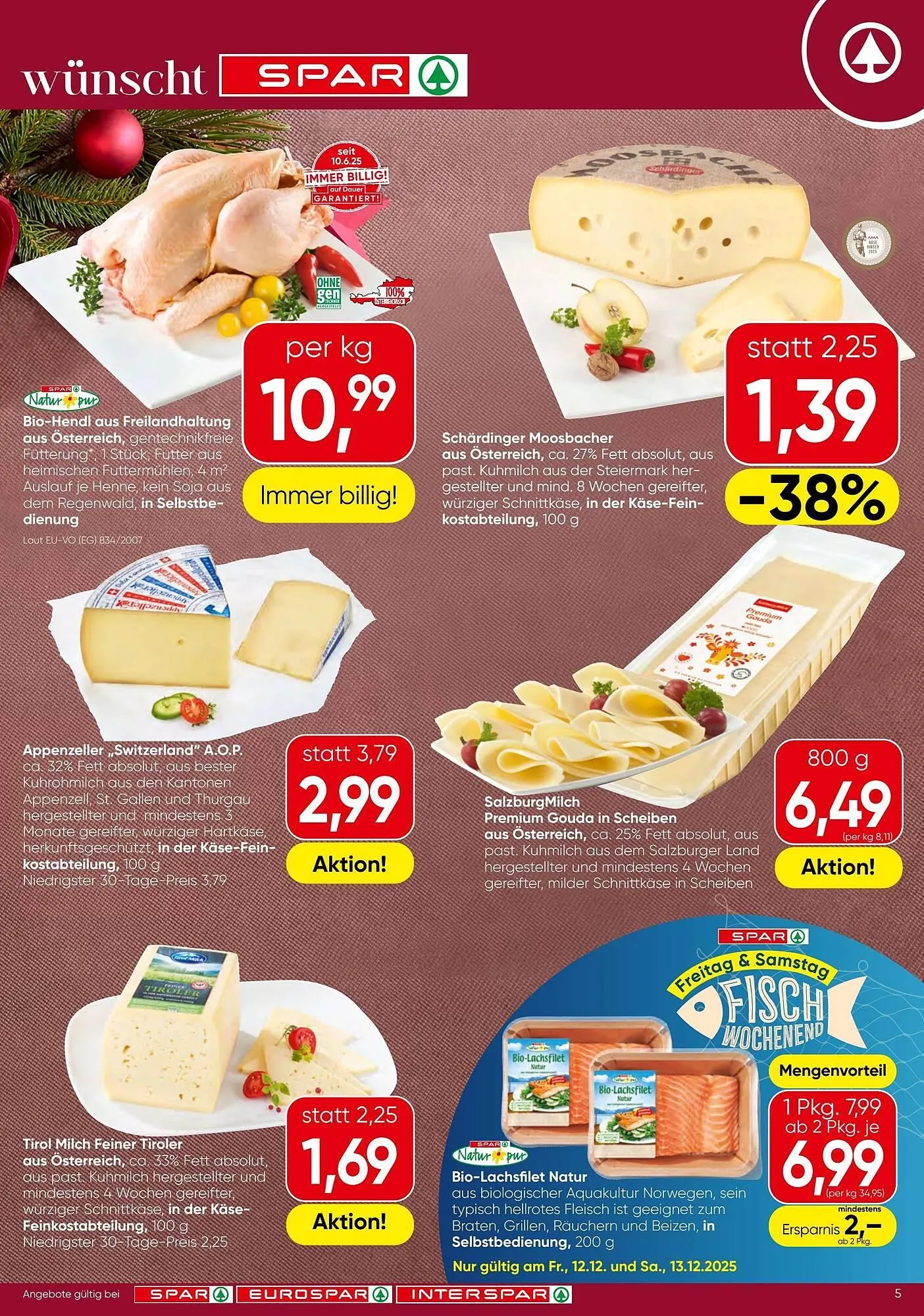 Eurospar Flugblatt von 11. Dezember bis 17. Dezember 2025 - Flugblätt seite 5