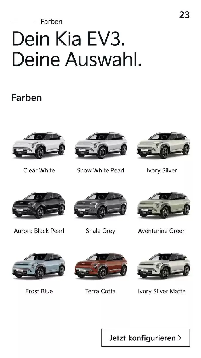 Kia EV3 von 10. Oktober bis 10. Oktober 2025 - Flugblätt seite 23