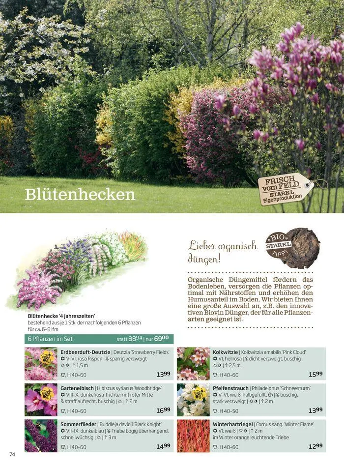 Gartencenter Jahreskatalog 2024 von 20. Mai bis 31. Dezember 2024 - Flugblätt seite  74