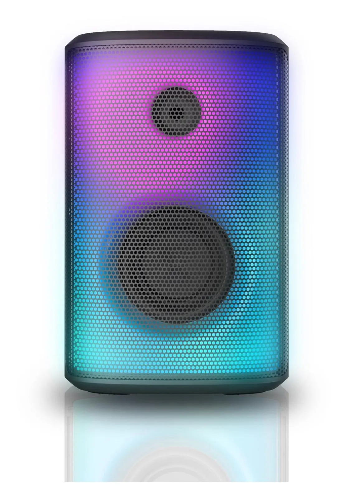 Nabo LA BOOM tragbarer Wireless Audio-Partylautsprecher mit Lichteffekten, IPX5 wasserdicht