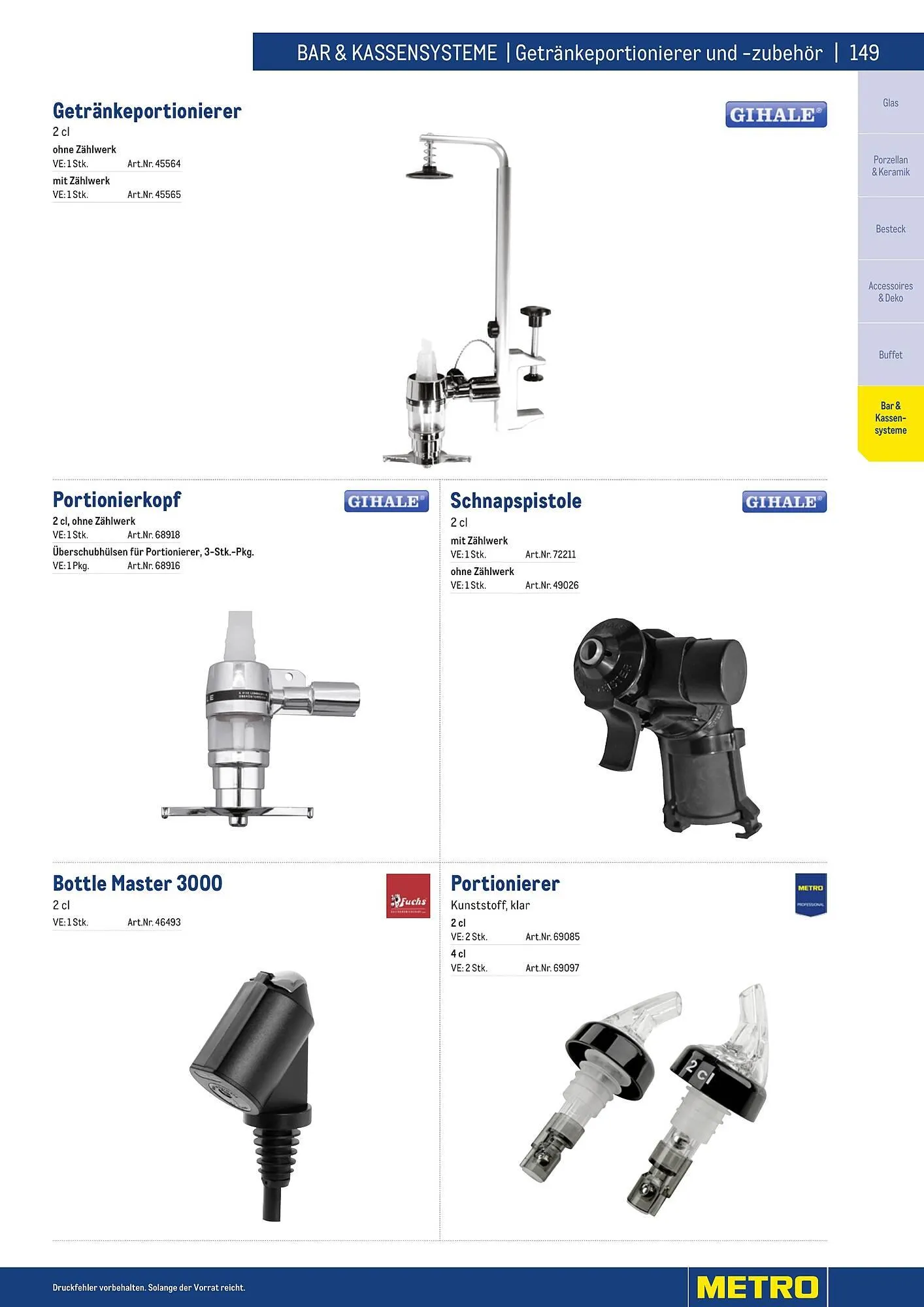 Metro Flugblatt von 25. März bis 31. Dezember 2026 - Flugblätt seite  149