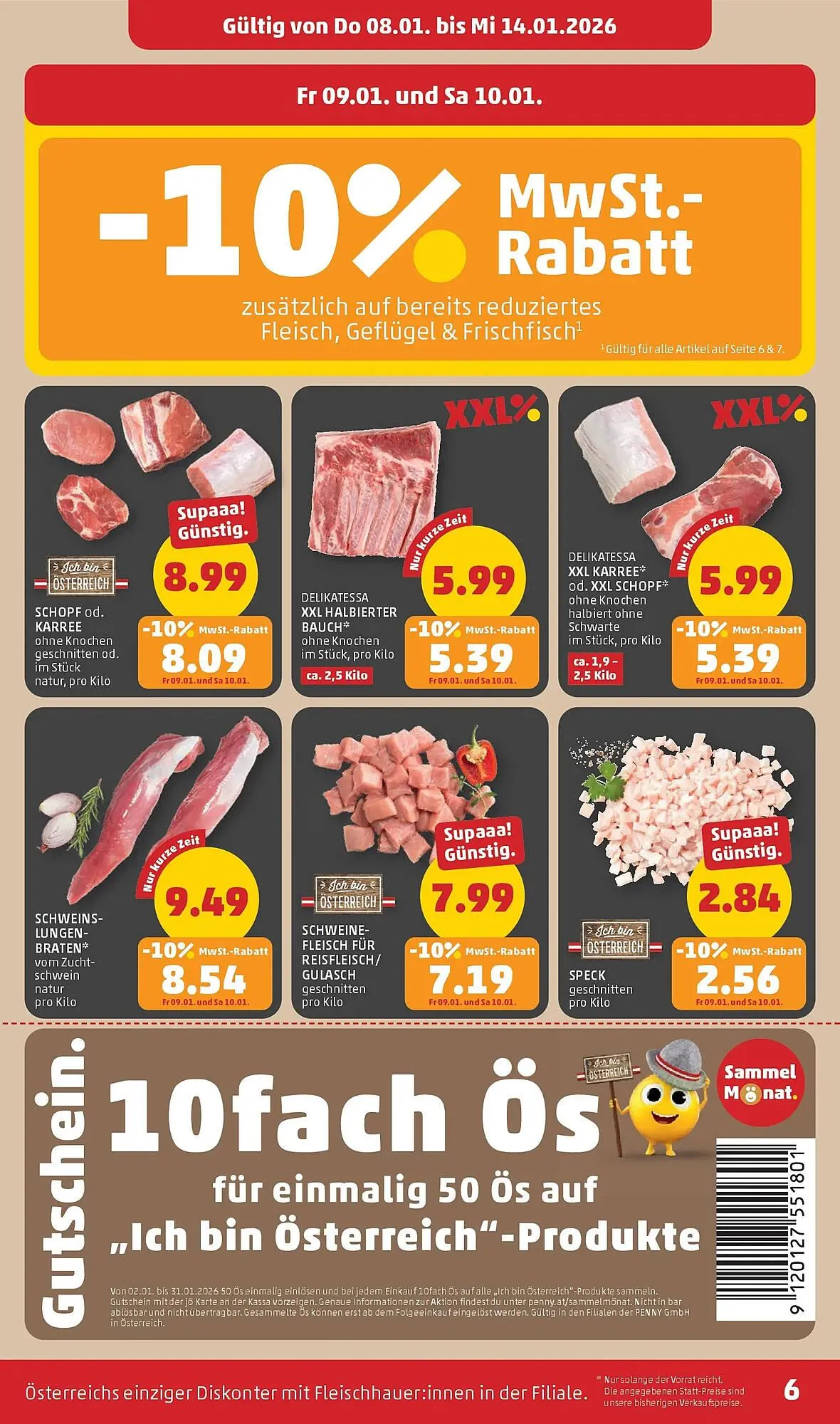 PENNY Flugblatt von 8. Jänner bis 14. Jänner 2026 - Flugblätt seite  6