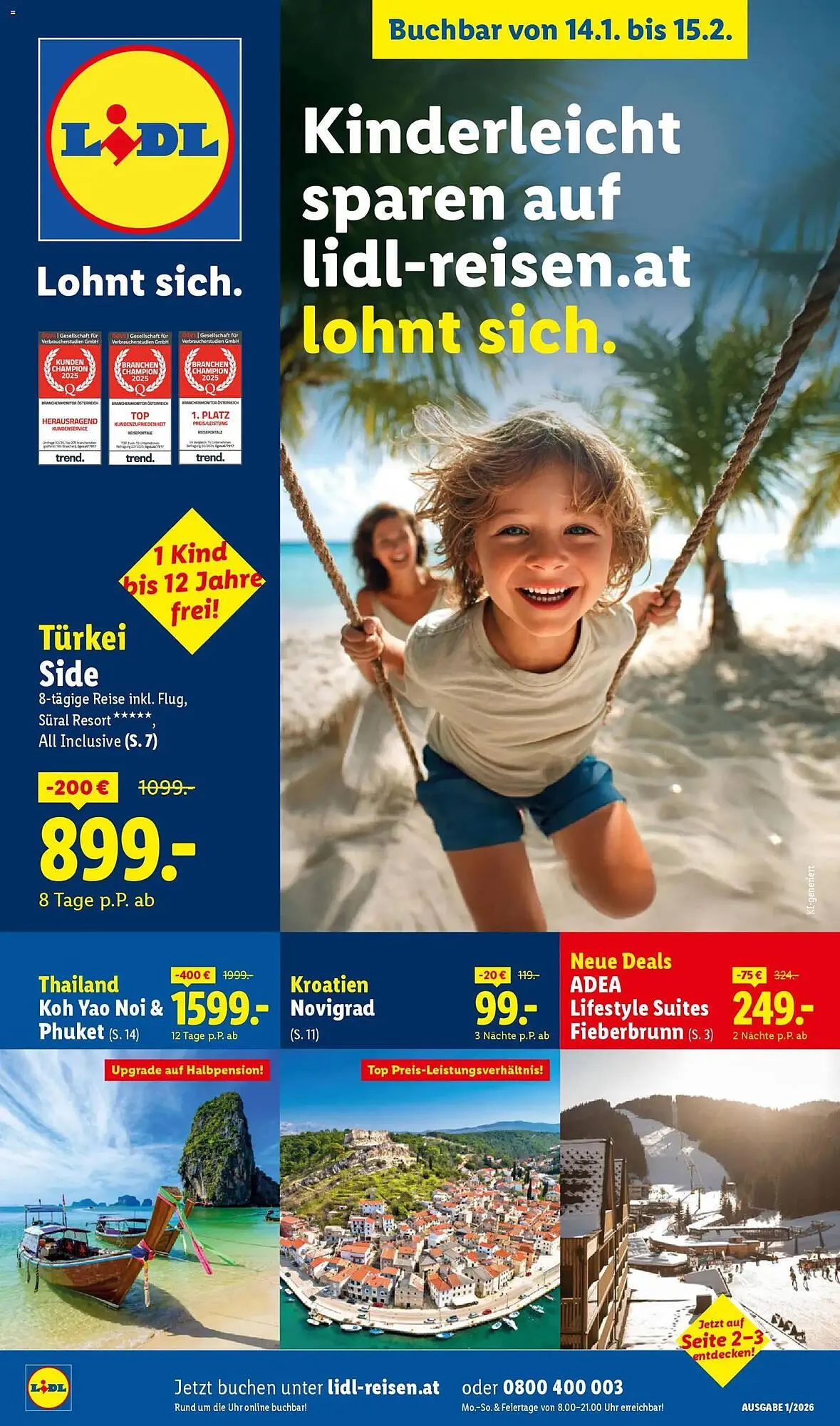 Lidl Flugblatt von 14. Jänner bis 15. Februar 2026 - Flugblätt seite  1