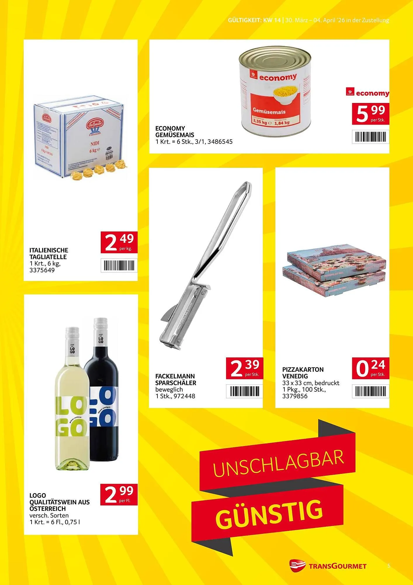 Transgourmet Flugblatt von 30. März bis 4. April 2026 - Flugblätt seite  5