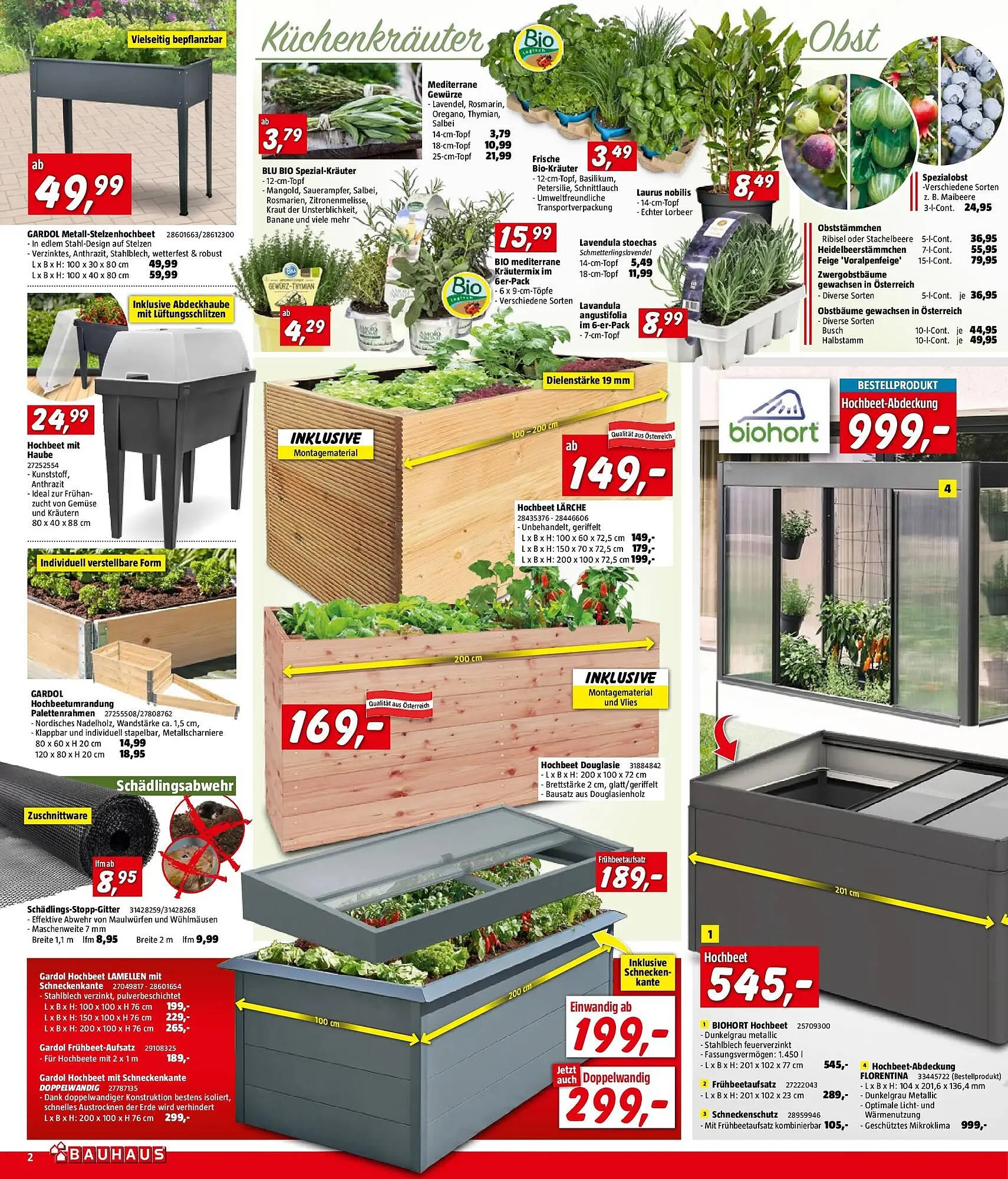 Bauhaus Flugblatt von 1. April bis 21. April 2026 - Flugblätt seite  2