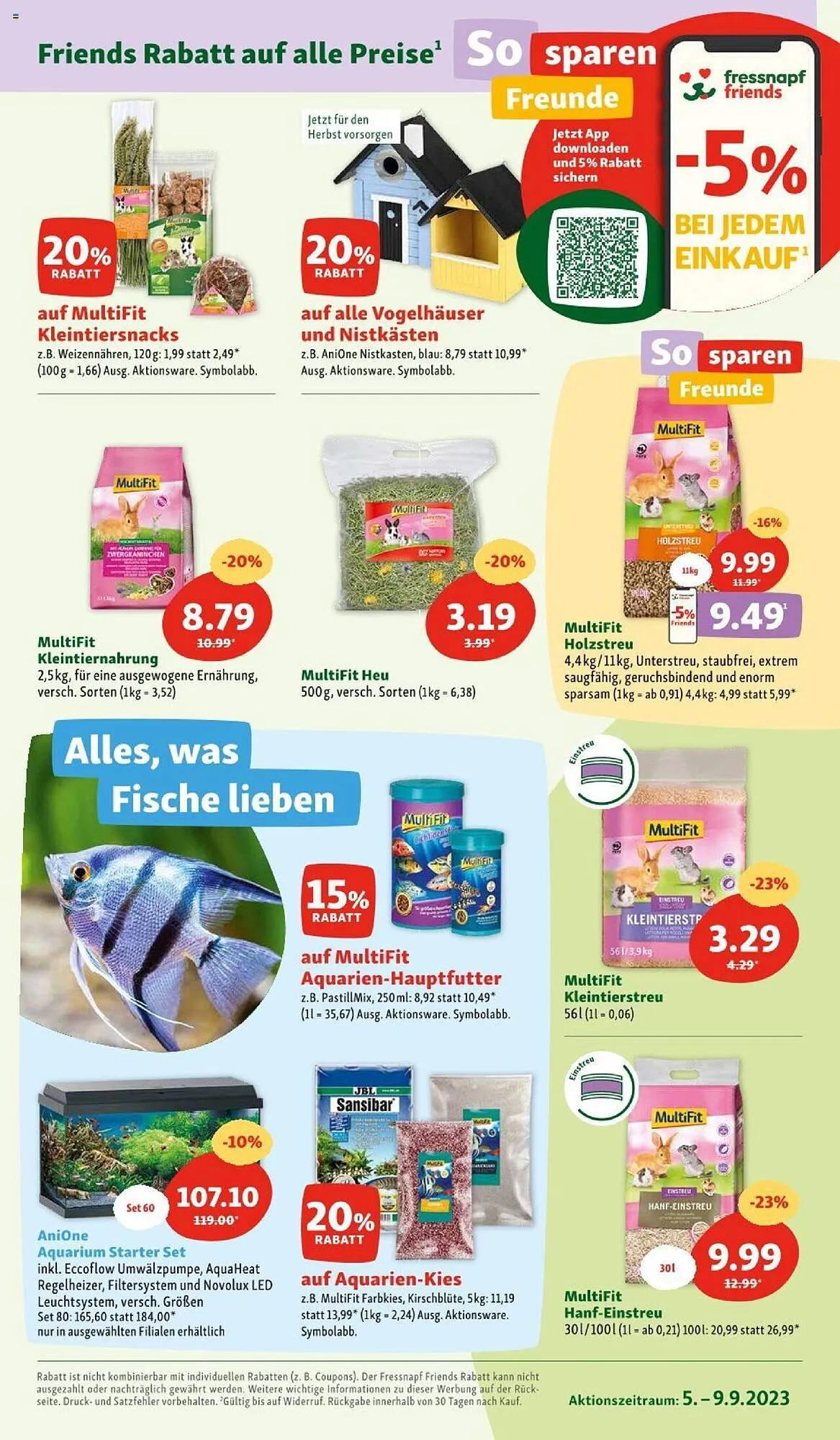 Fressnapf Flugblatt von 5. September bis 9. September 2023 - Flugblätt seite 7