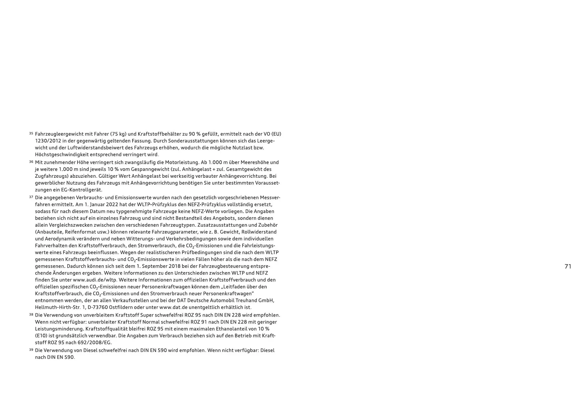 Audi Flugblatt von 20. November bis 22. Juli 2026 - Flugblätt seite  73