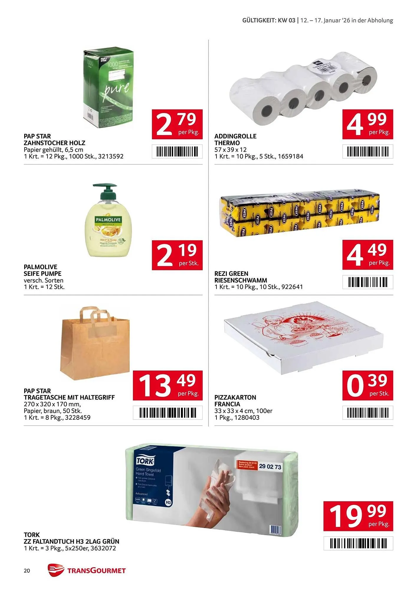 Transgourmet Flugblatt von 12. Jänner bis 17. Jänner 2026 - Flugblätt seite  19