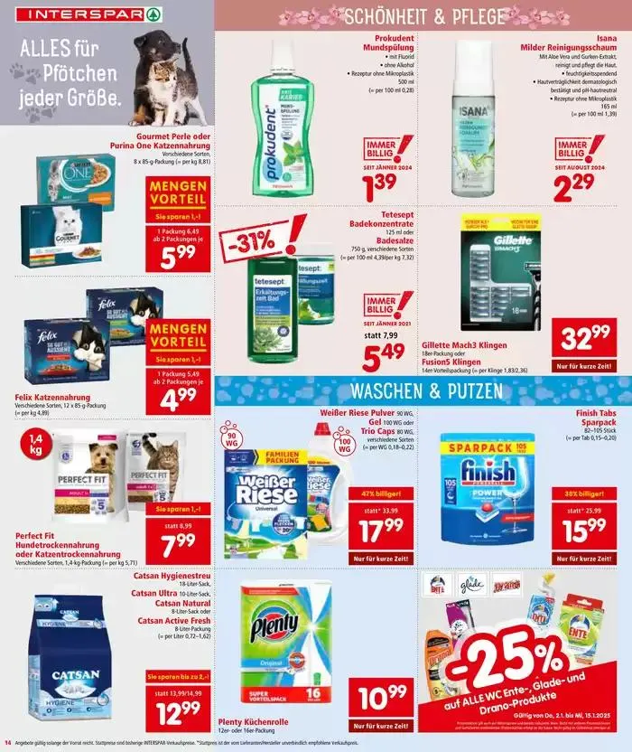 Tolles Angebot für Schnäppchenjäger von 8. Jänner bis 15. Jänner 2025 - Flugblätt seite  14