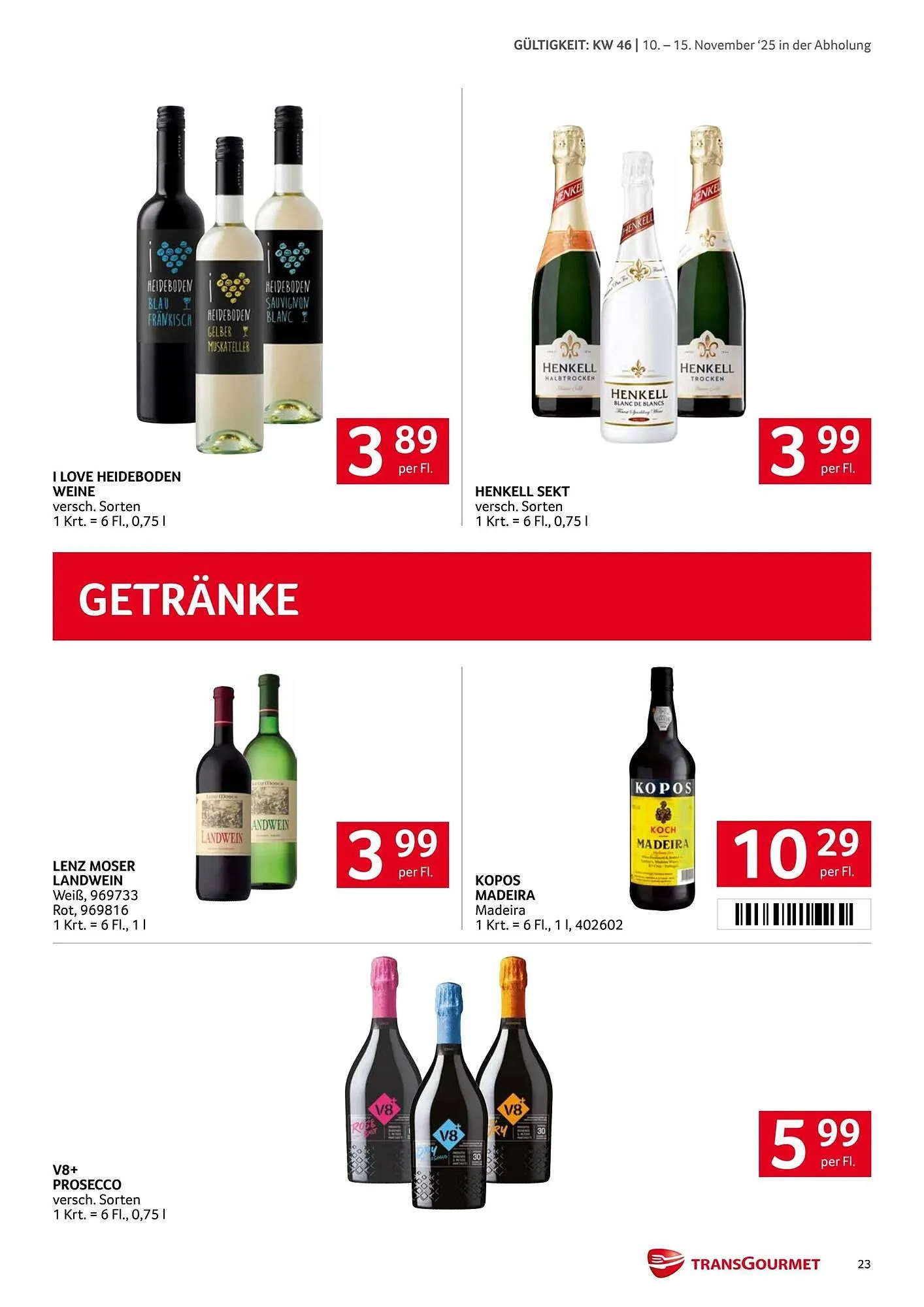 Transgourmet Flugblatt von 10. November bis 15. November 2025 - Flugblätt seite 22