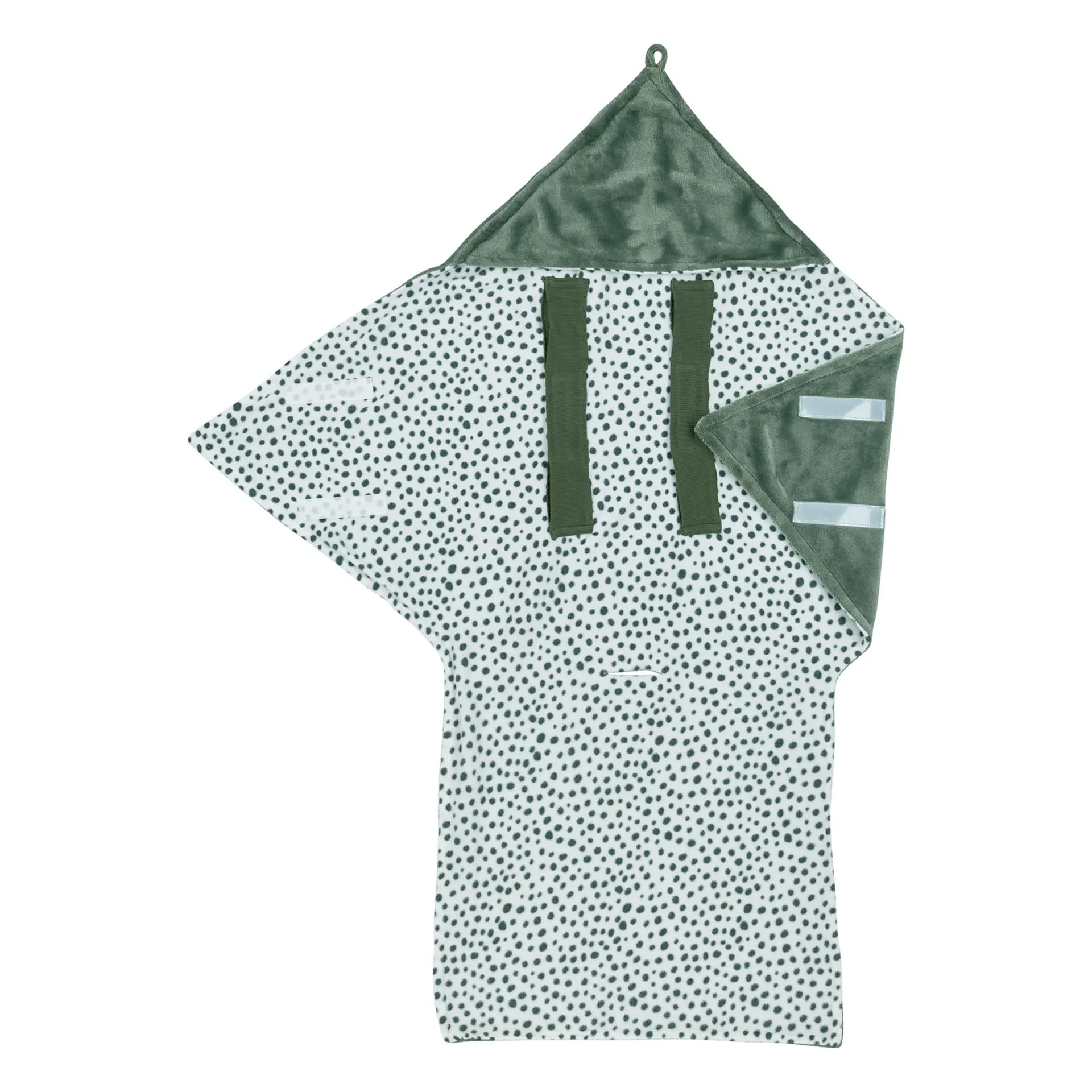 Einschlagdecke Fleece Cheetah Forest Green