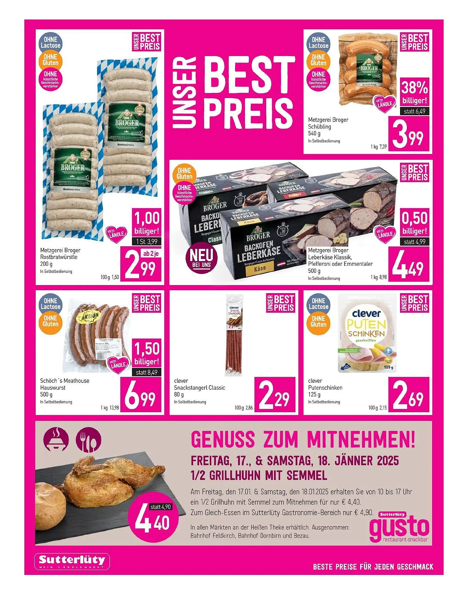 Sutterlüty Flugblatt von 16. Jänner bis 22. Jänner 2025 - Flugblätt seite  4