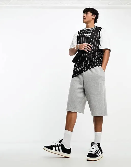 Karl Kani retro pinstripe singlet in black and white