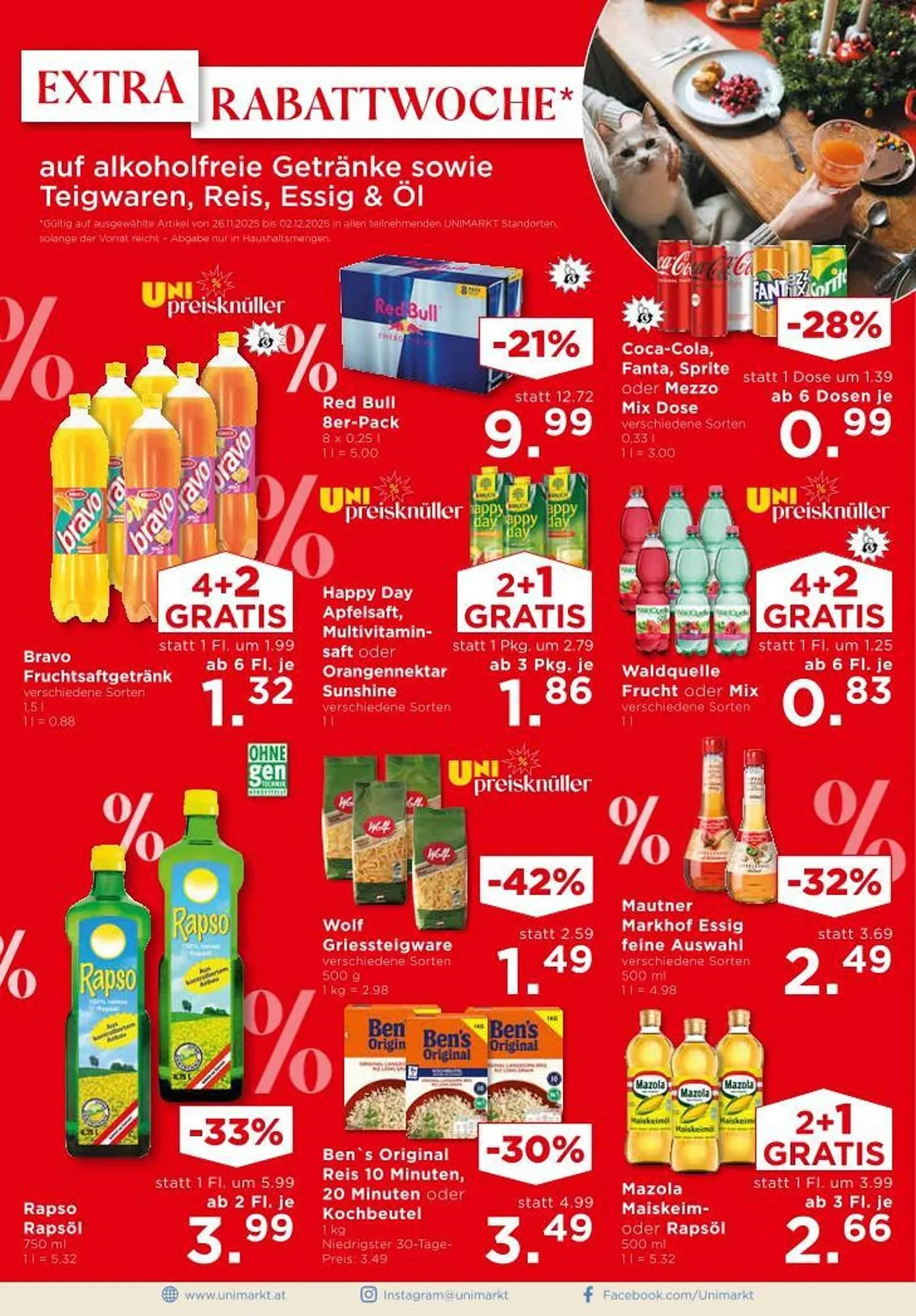 Unimarkt Flugblatt von 26. November bis 9. Dezember 2025 - Flugblätt seite  4