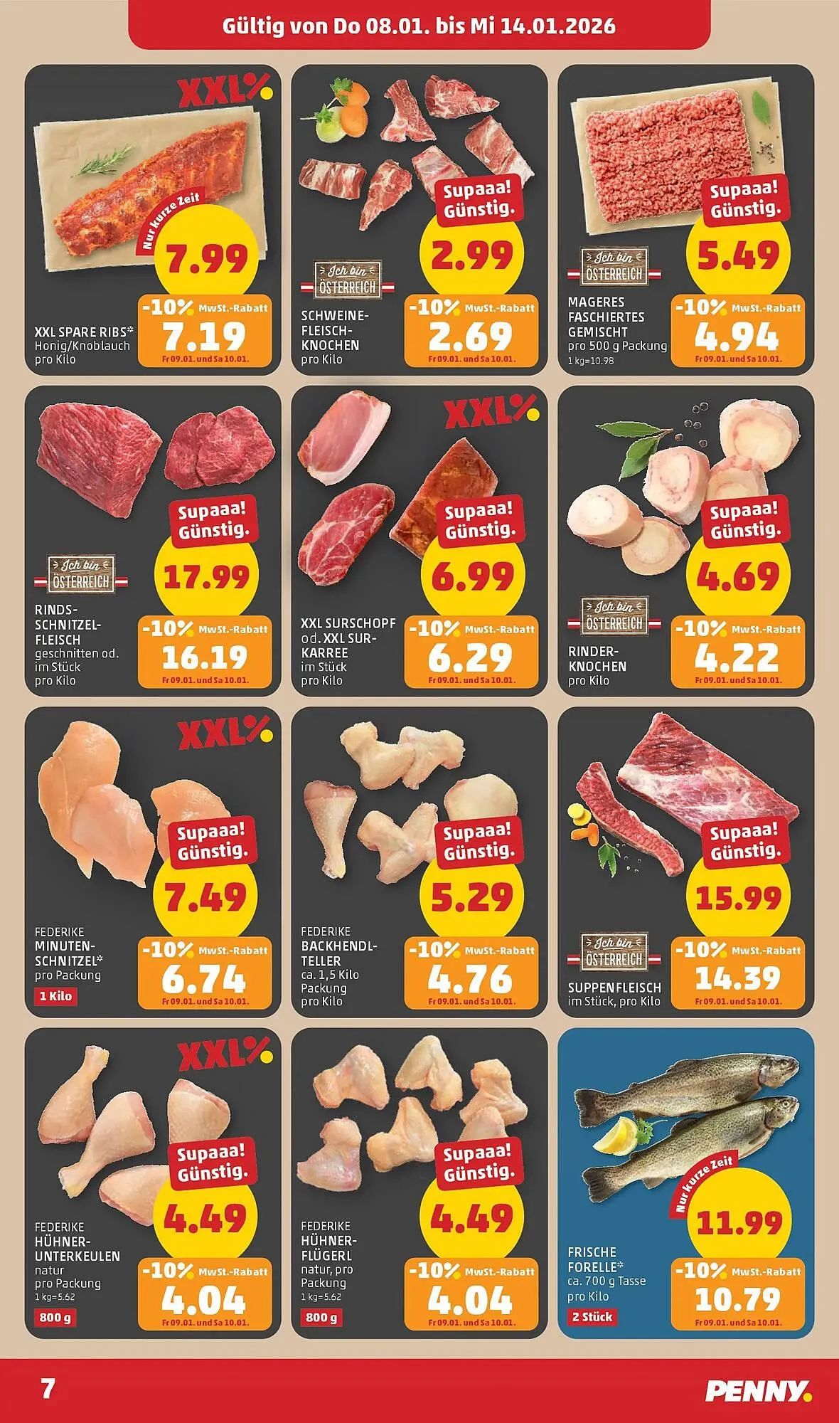 PENNY Flugblatt von 8. Jänner bis 14. Jänner 2026 - Flugblätt seite  7