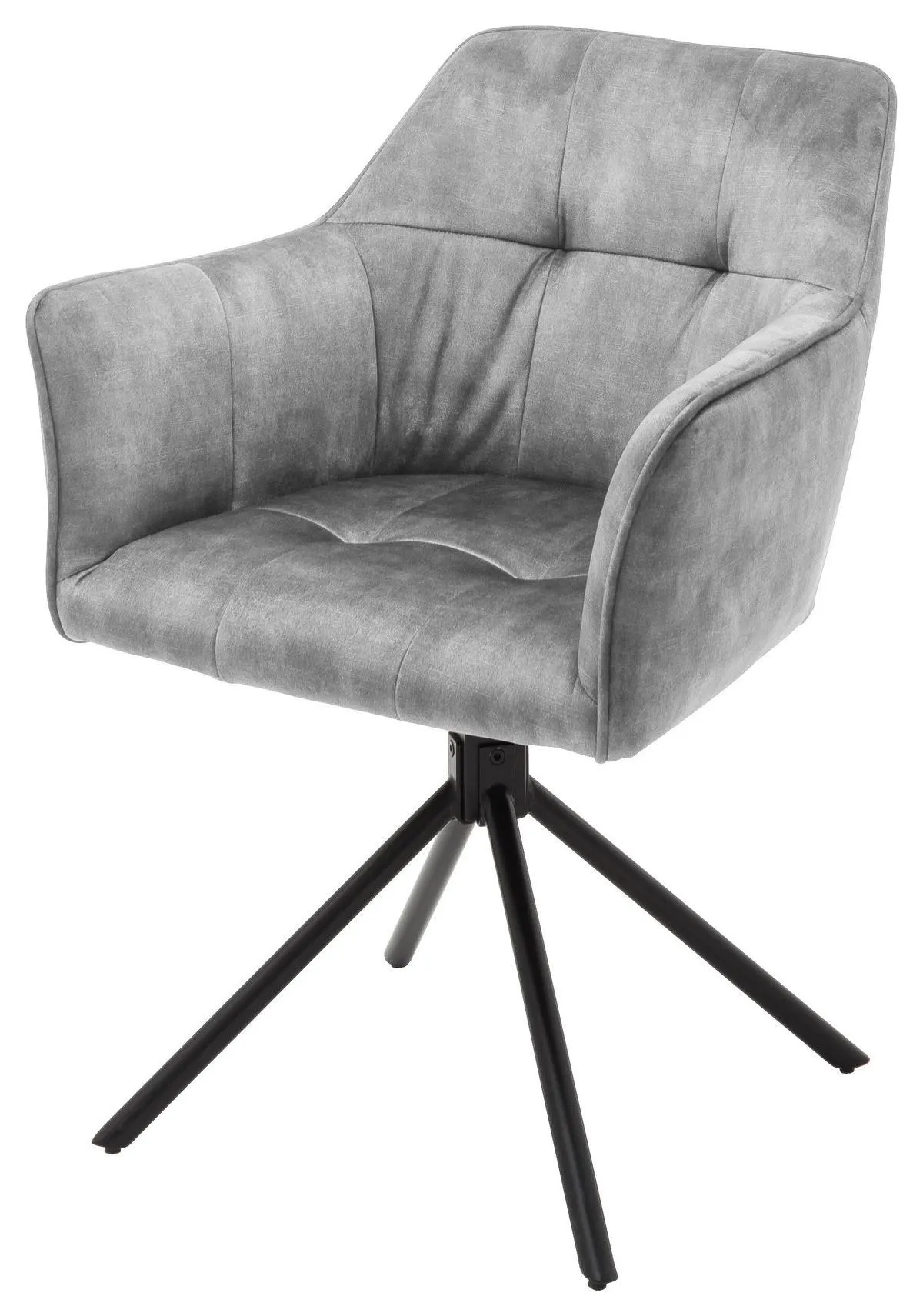 Livetastic Armlehnstuhl Recife Grau /Schwarz Gepolstert, drehbar