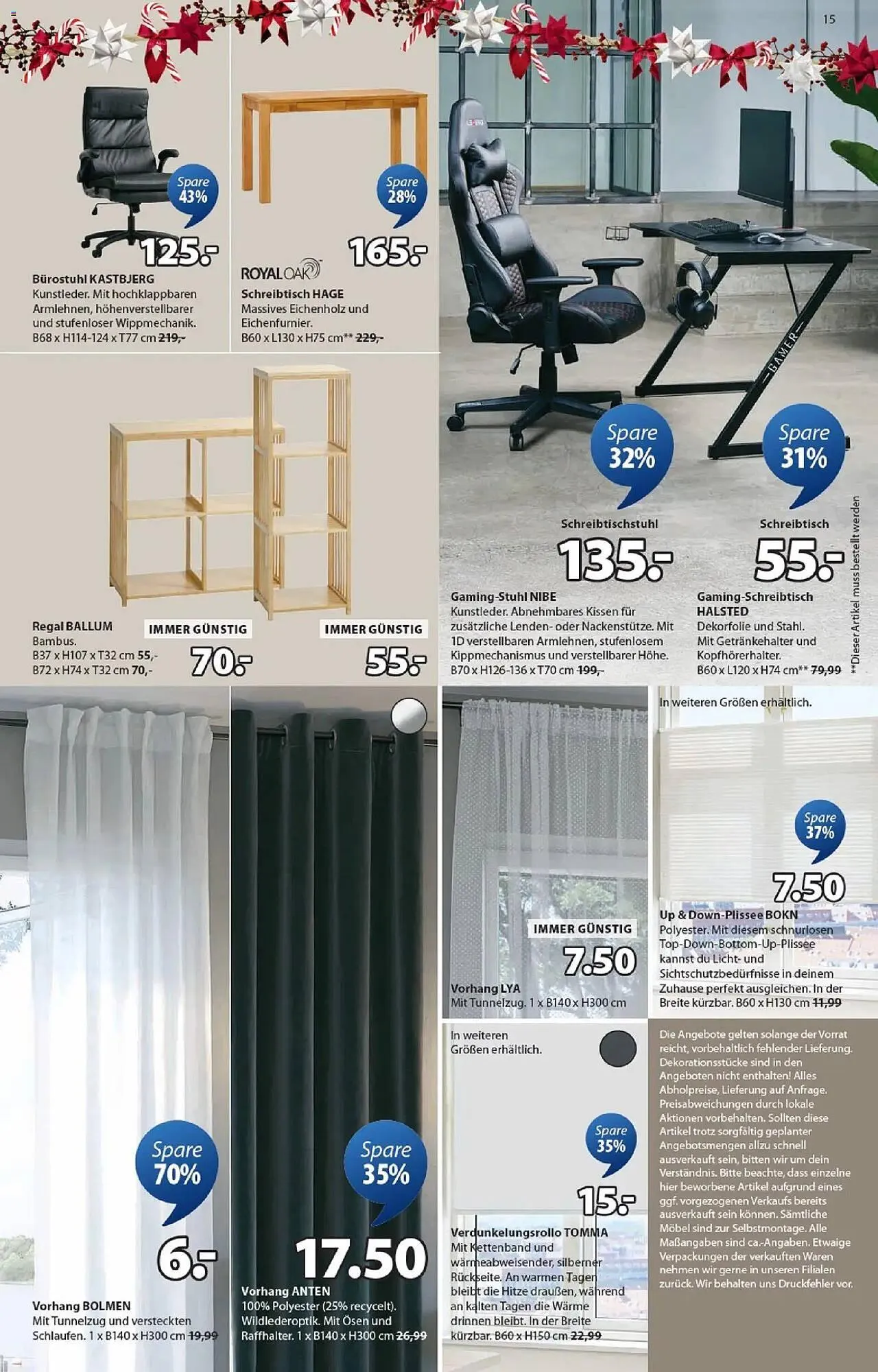 JYSK Flugblatt von 1. Dezember bis 6. Jänner 2026 - Flugblätt seite  15